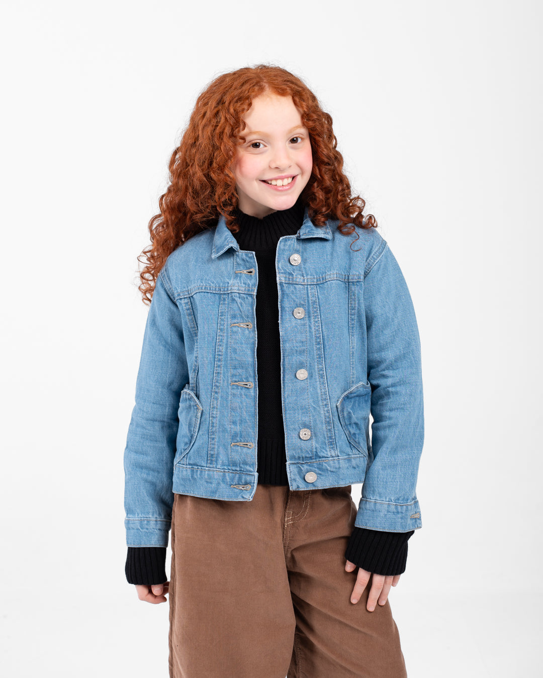 Girls Jeans Jacket With Pocket