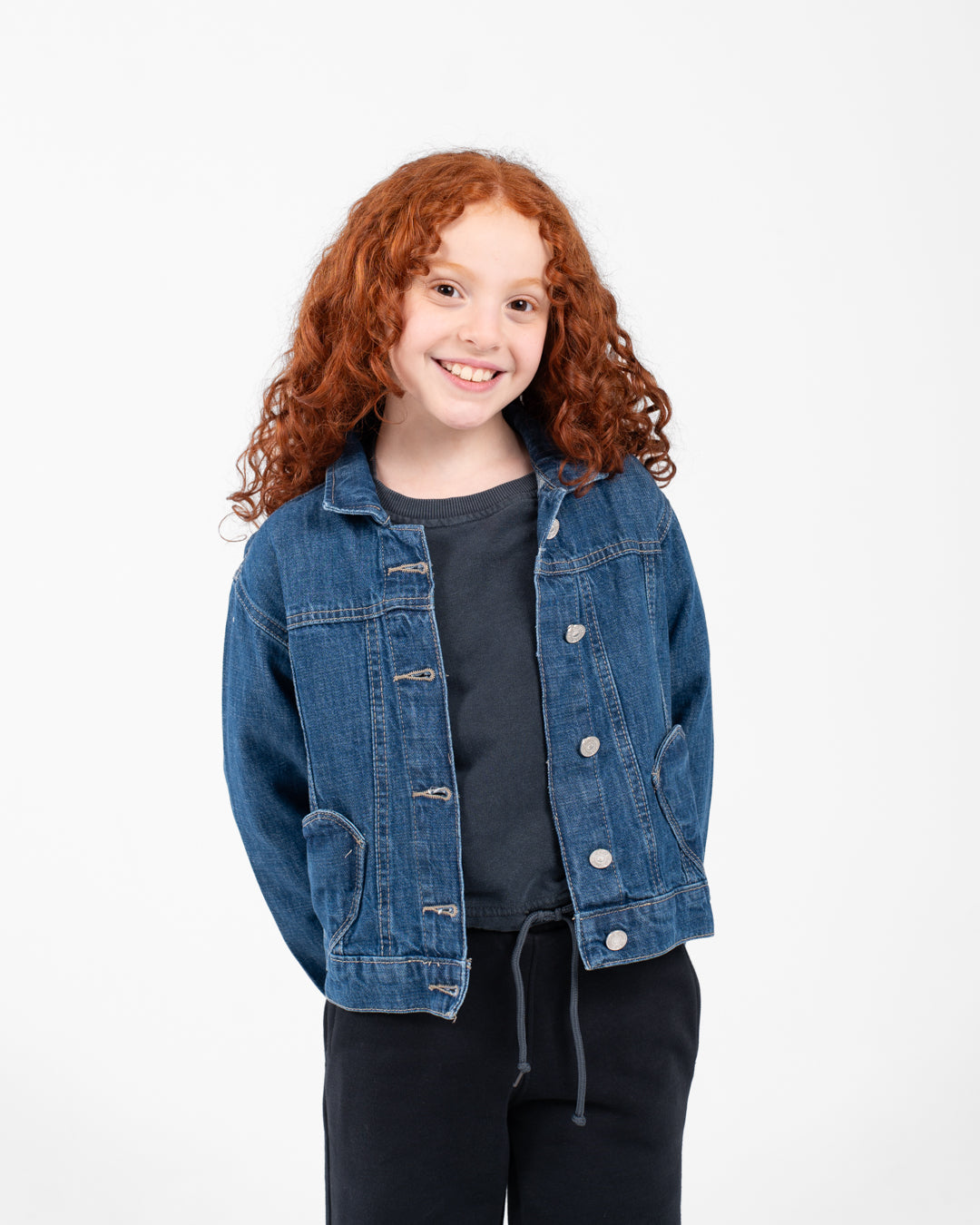 Girls Jeans Jacket With Pocket