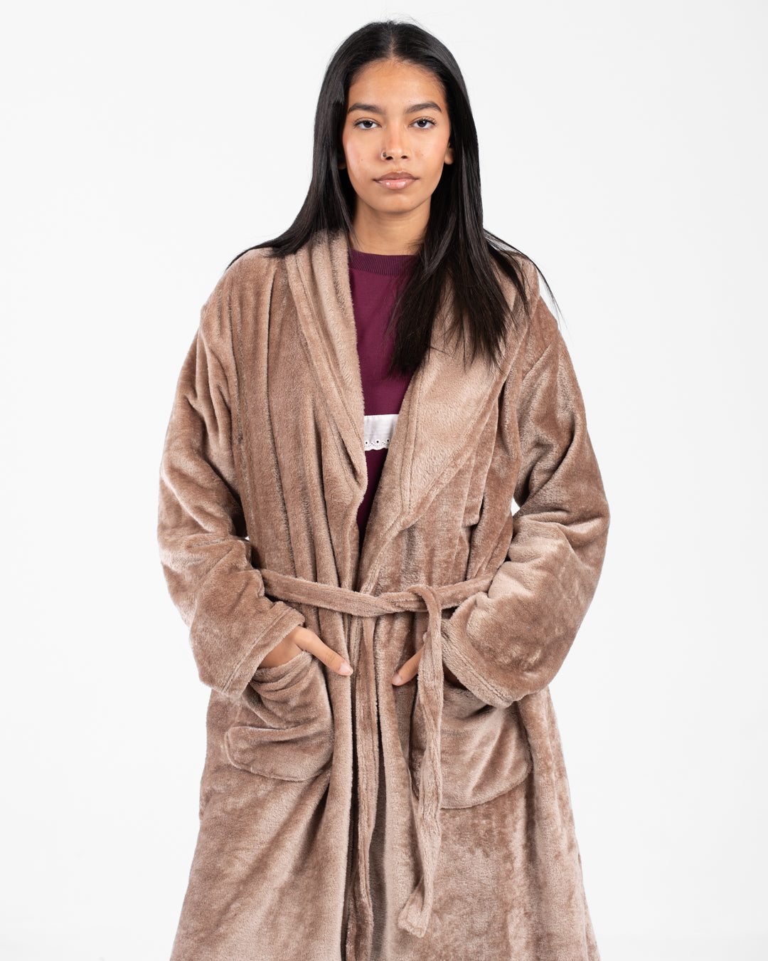 Women Hoodied Robe