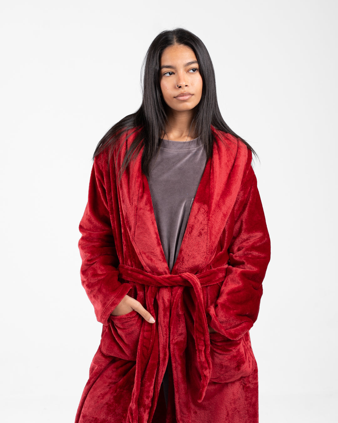 Women Hoodied Robe