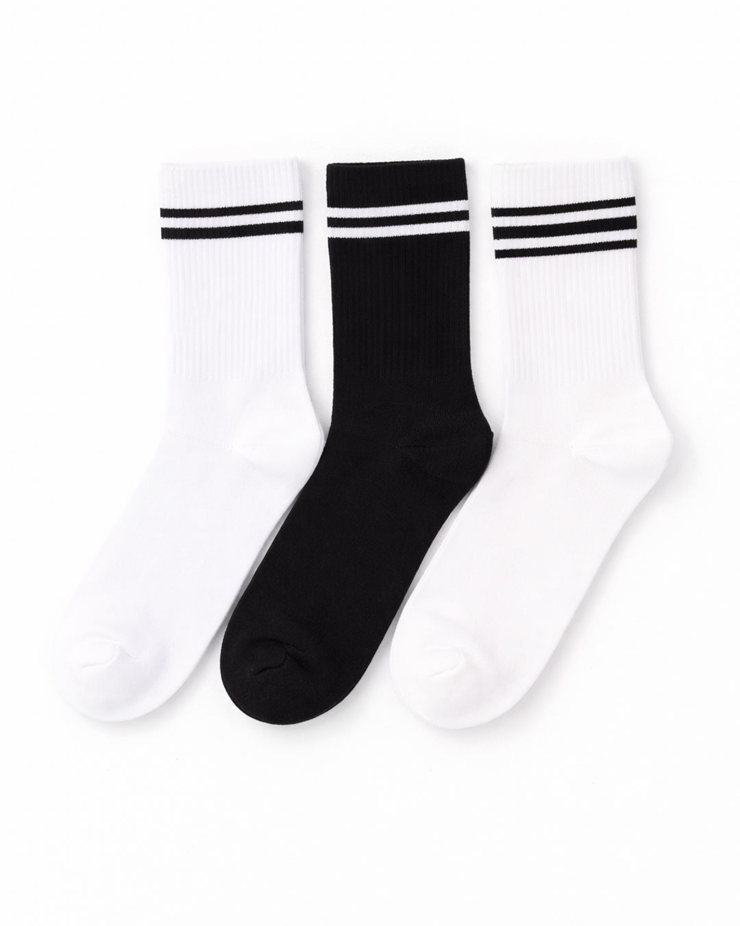 Men Stripped Long Leg Cotton Socks Pack3