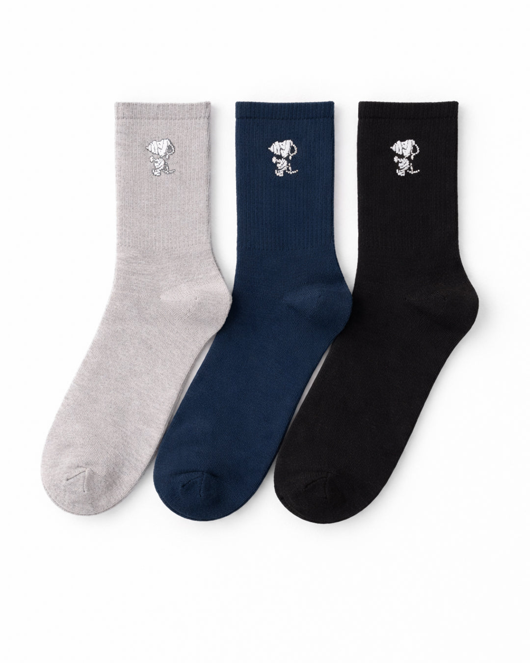 Men Stripped Long Leg Cotton Socks Pack3