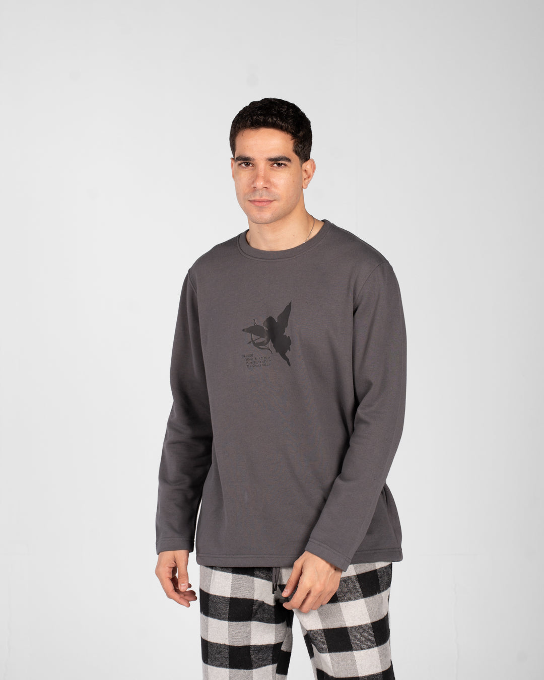 Men Pyjamas Plaid Pants