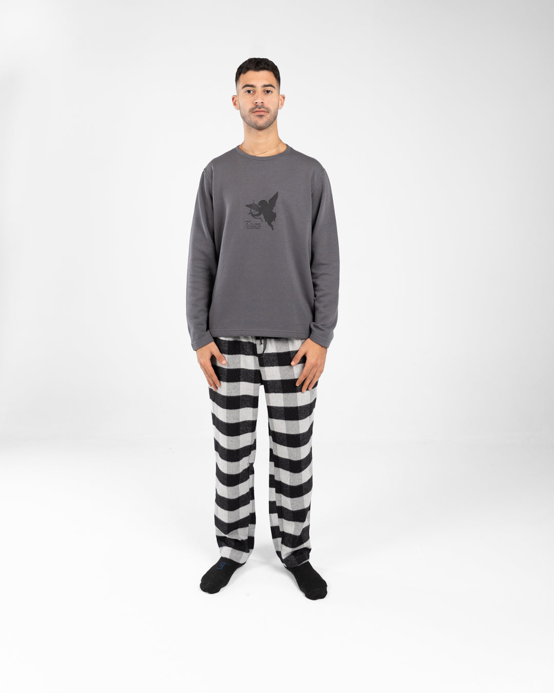 Men Pyjamas Plaid Pants