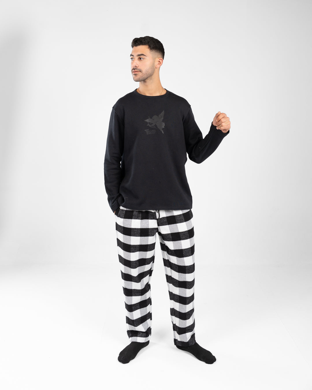 Men Pyjamas Plaid Pants