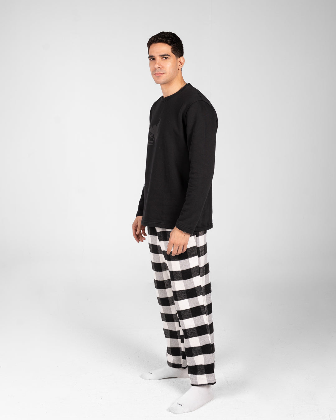 Men Pyjamas Plaid Pants
