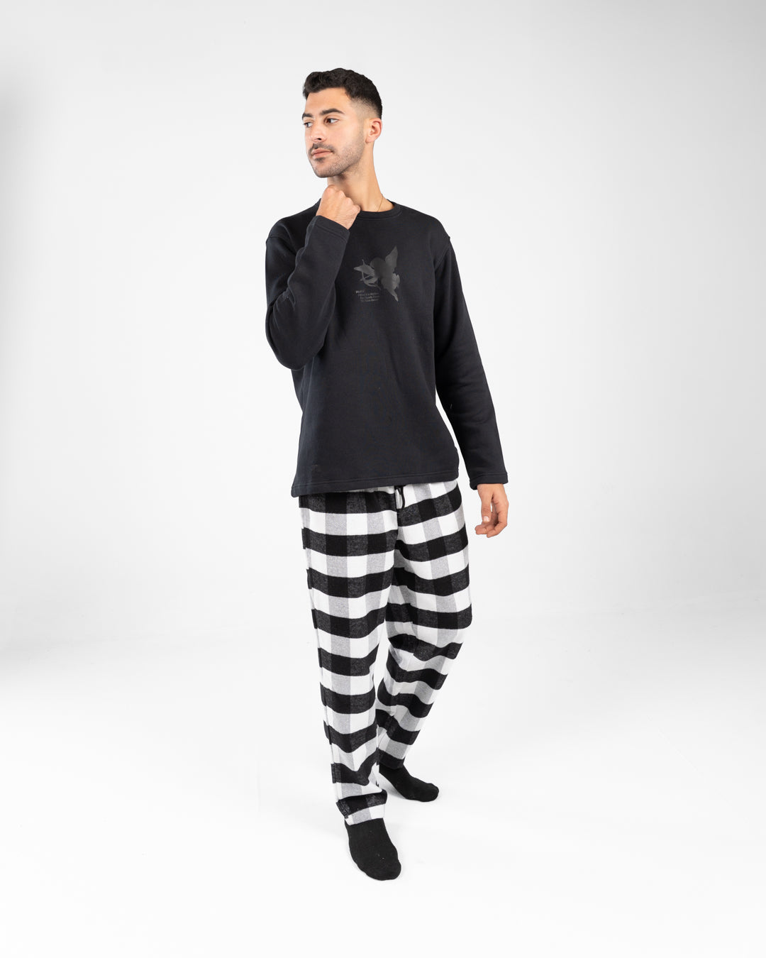 Men Pyjamas Plaid Pants