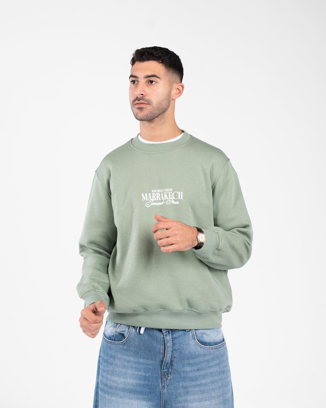 Men  Double Printed Sweatshirt