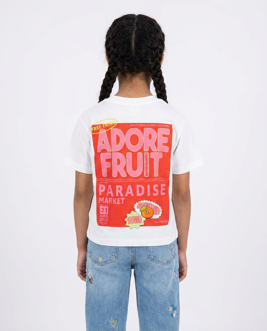 Printed Adore Fruit half Sleeves T-shirt