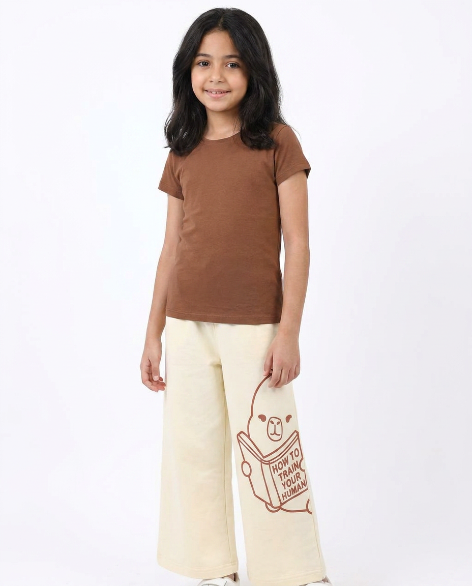 Girls Printed Wide Leg Pant