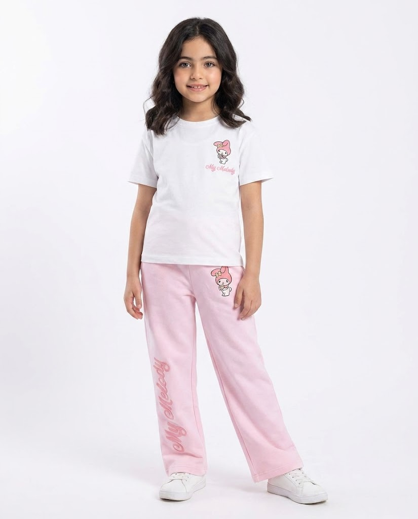 Girls Printed My Melody Wide Leg Pant