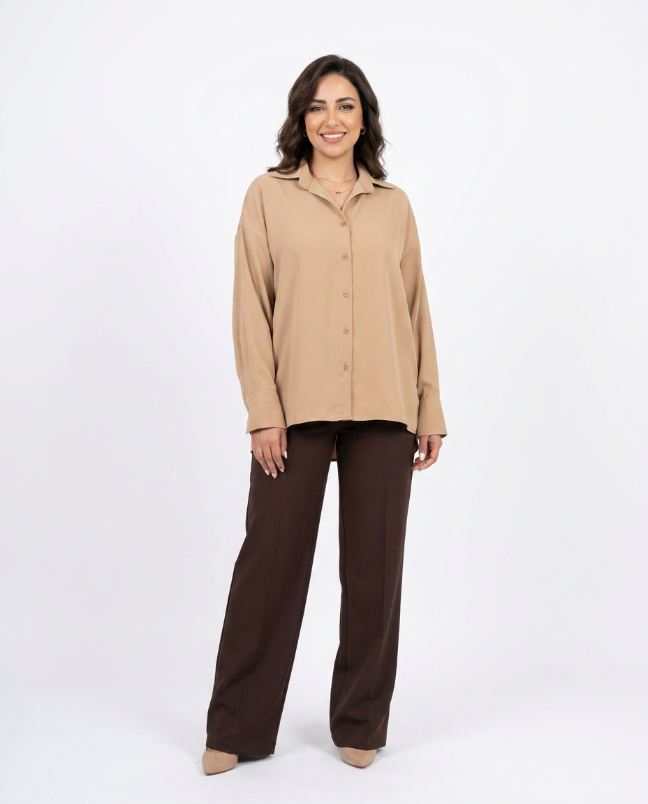 Women Plain Long Sleeves Blouse