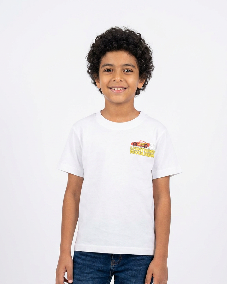 Printed Lighting Half Sleeves T-shirt