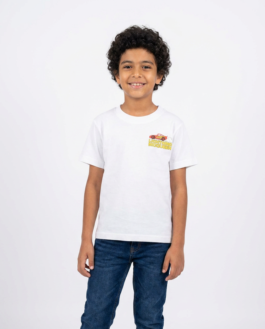 Printed Lighting Half Sleeves T-shirt