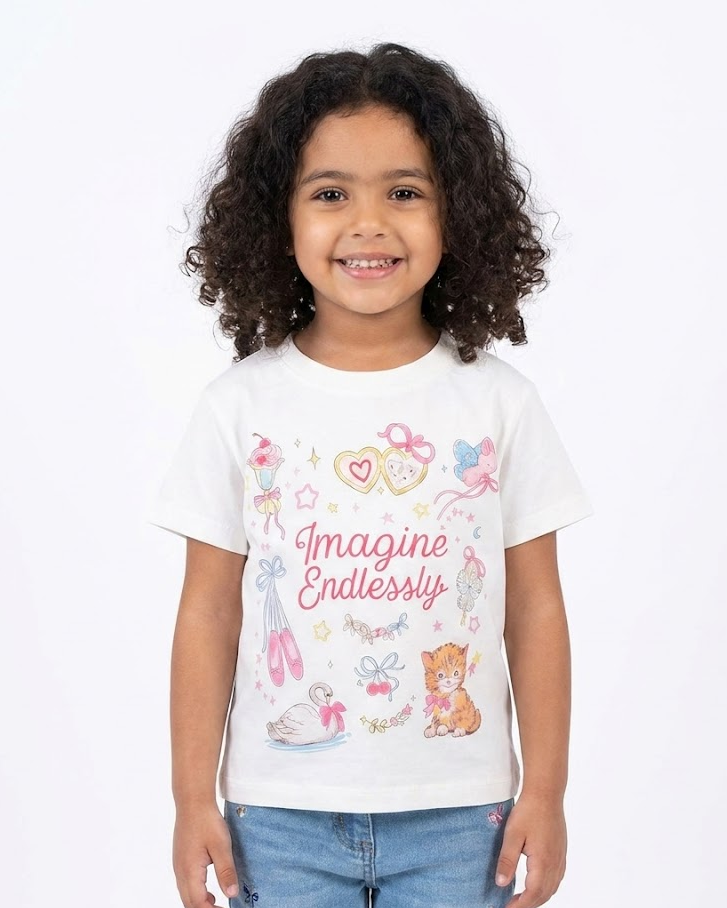 Printed Imagine Half Sleeves T-shirt