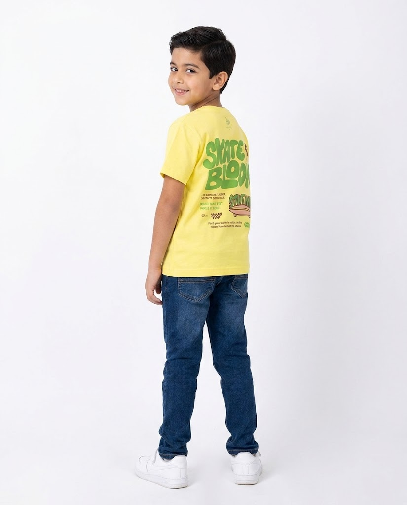 Printed Skate Bloom Half Sleeves T-shirt