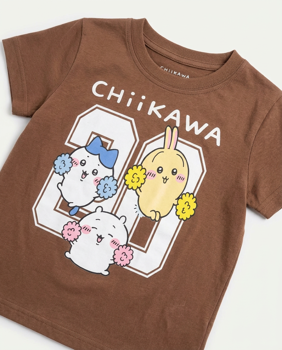 Girls Printed Chiikawa Half Sleeves T-shirt