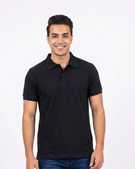 Men Plain Half Sleeves Polo T-shirt