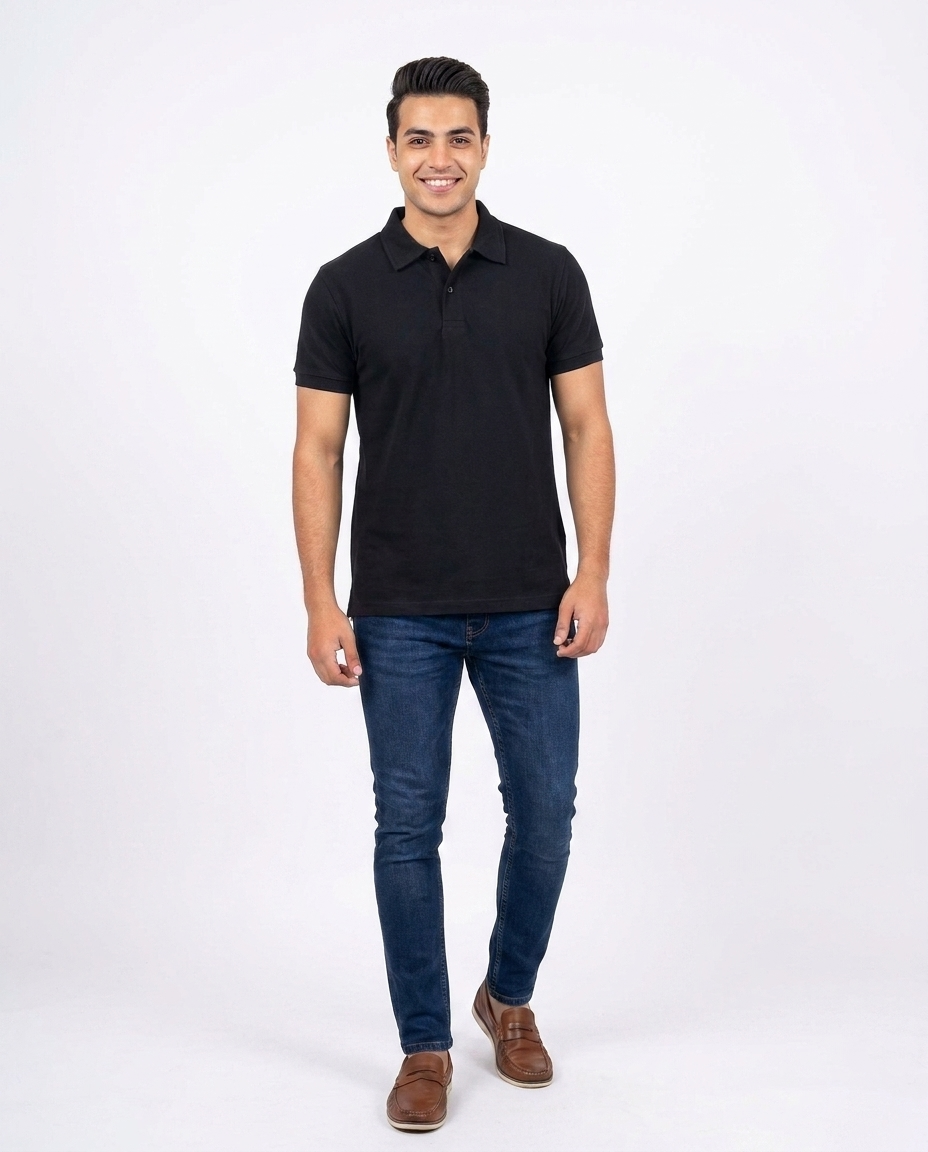 Men Plain Half Sleeves Polo T-shirt