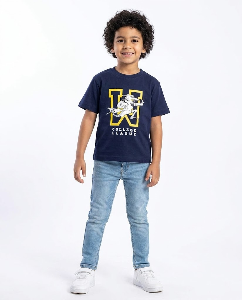 Printed College League Half Sleeves T-shirt
