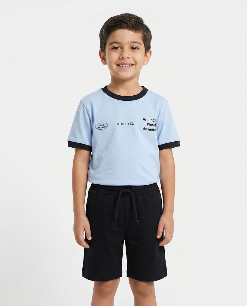 Boys Printed Half Sleeves Pyjama W/Short