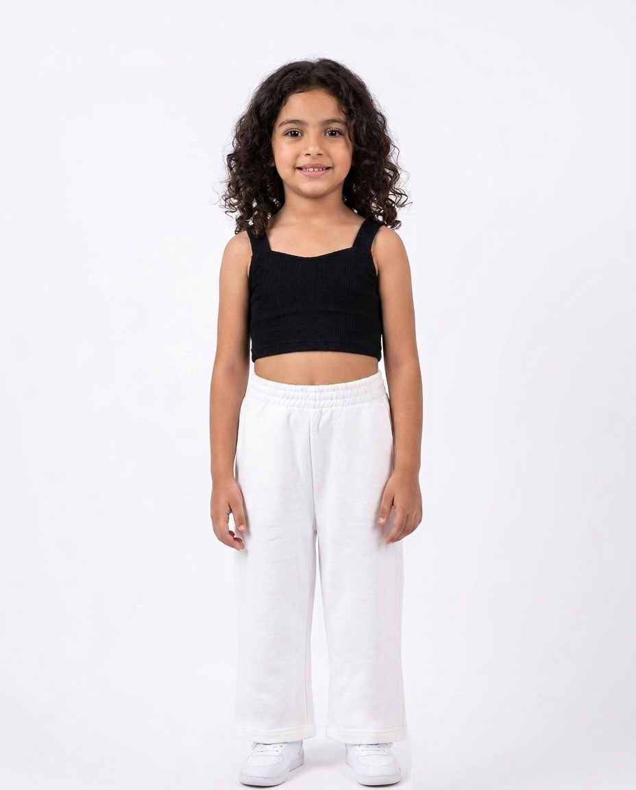 Girls Summer Melton Plain Pant