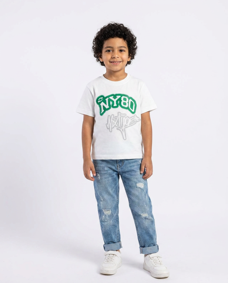 Boys Printed Ny 80 Half Sleeves T-shirt