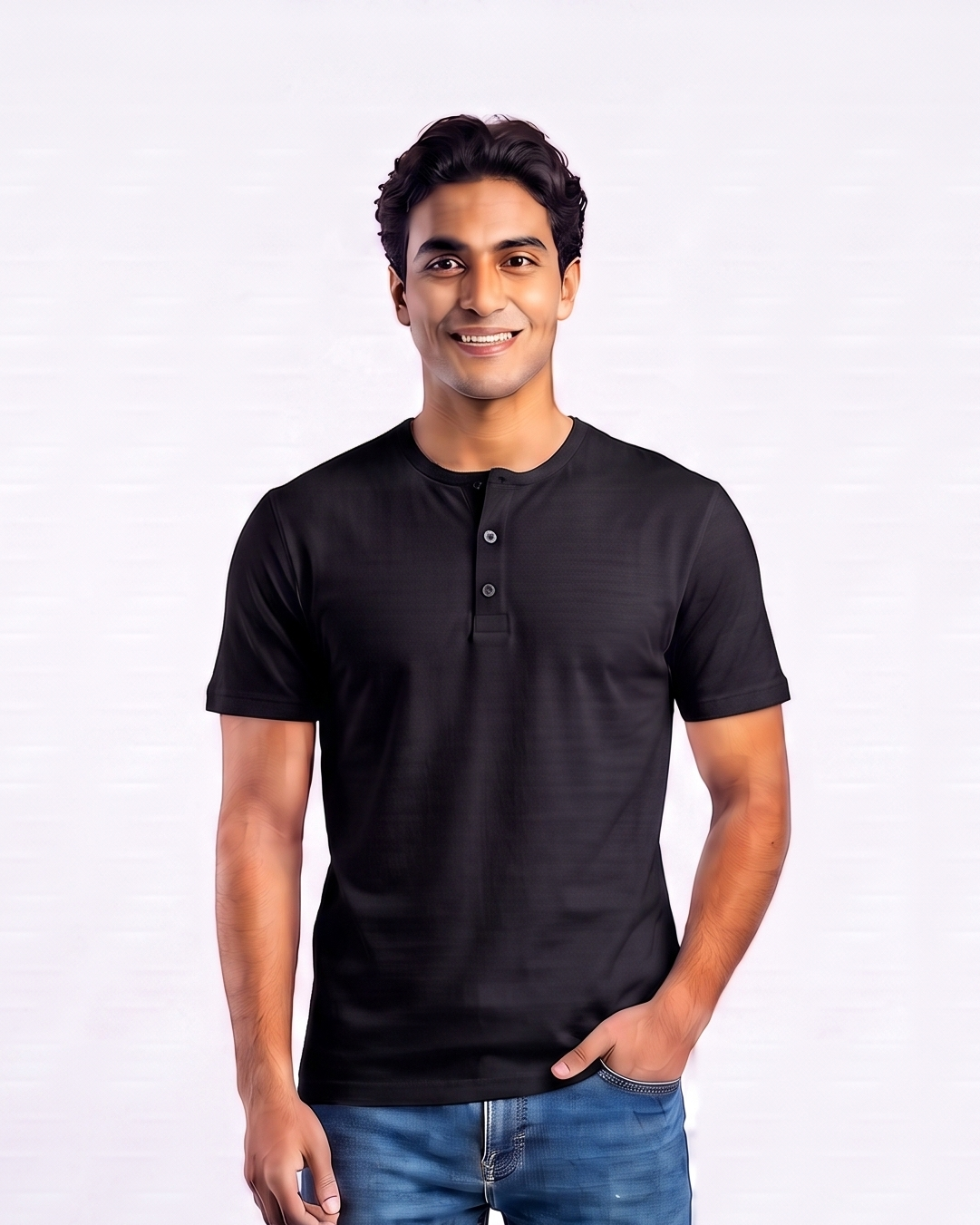 Men Plain Half Sleeves T-shirt