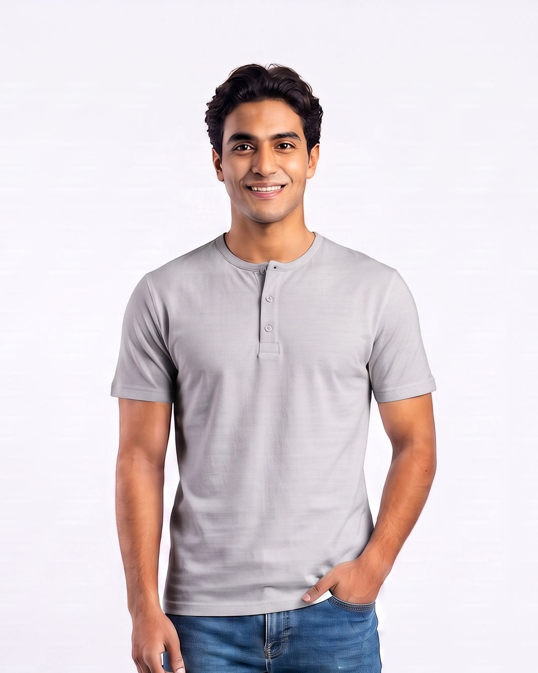 Men Plain Half Sleeves T-shirt