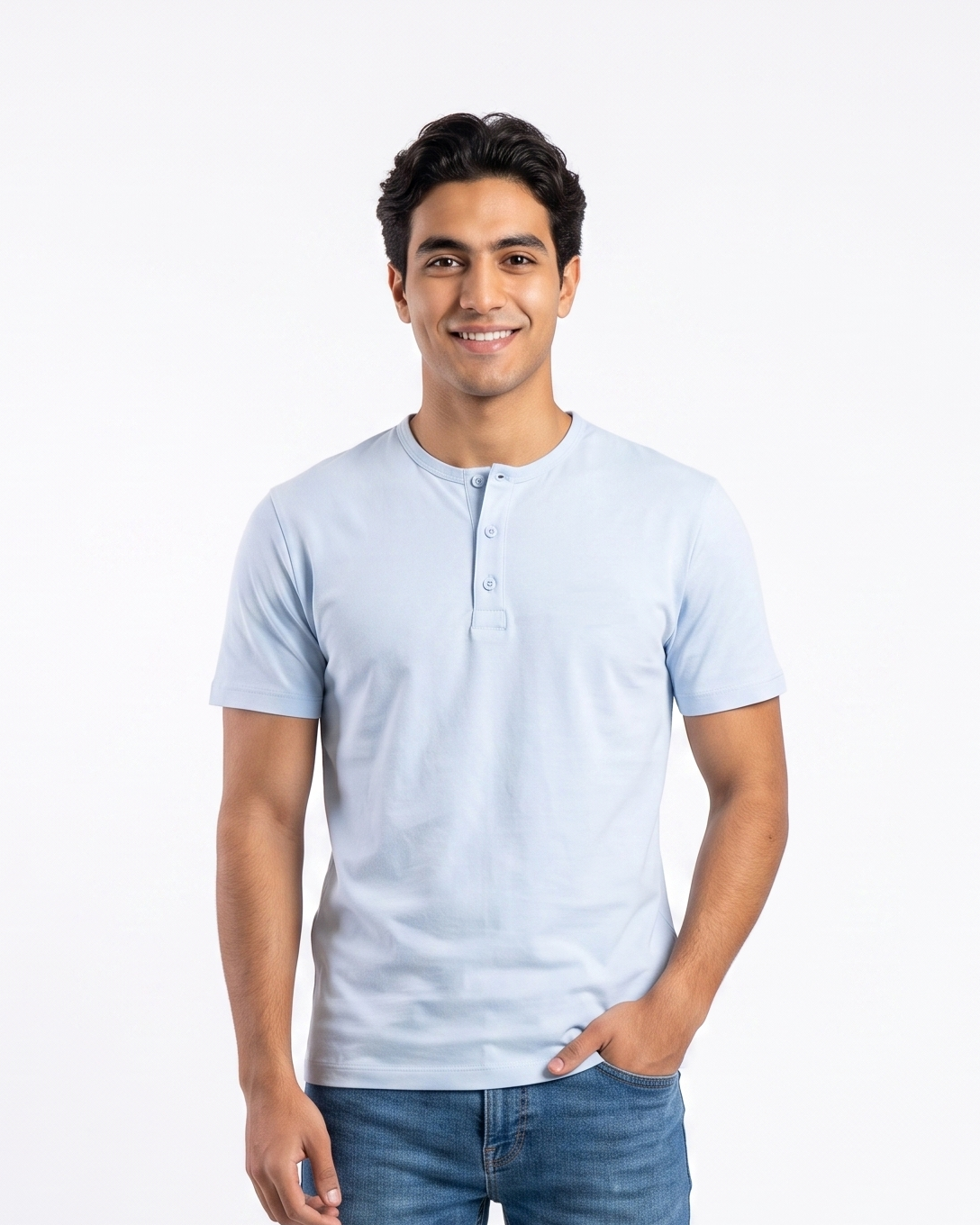 Men Plain Half Sleeves T-shirt