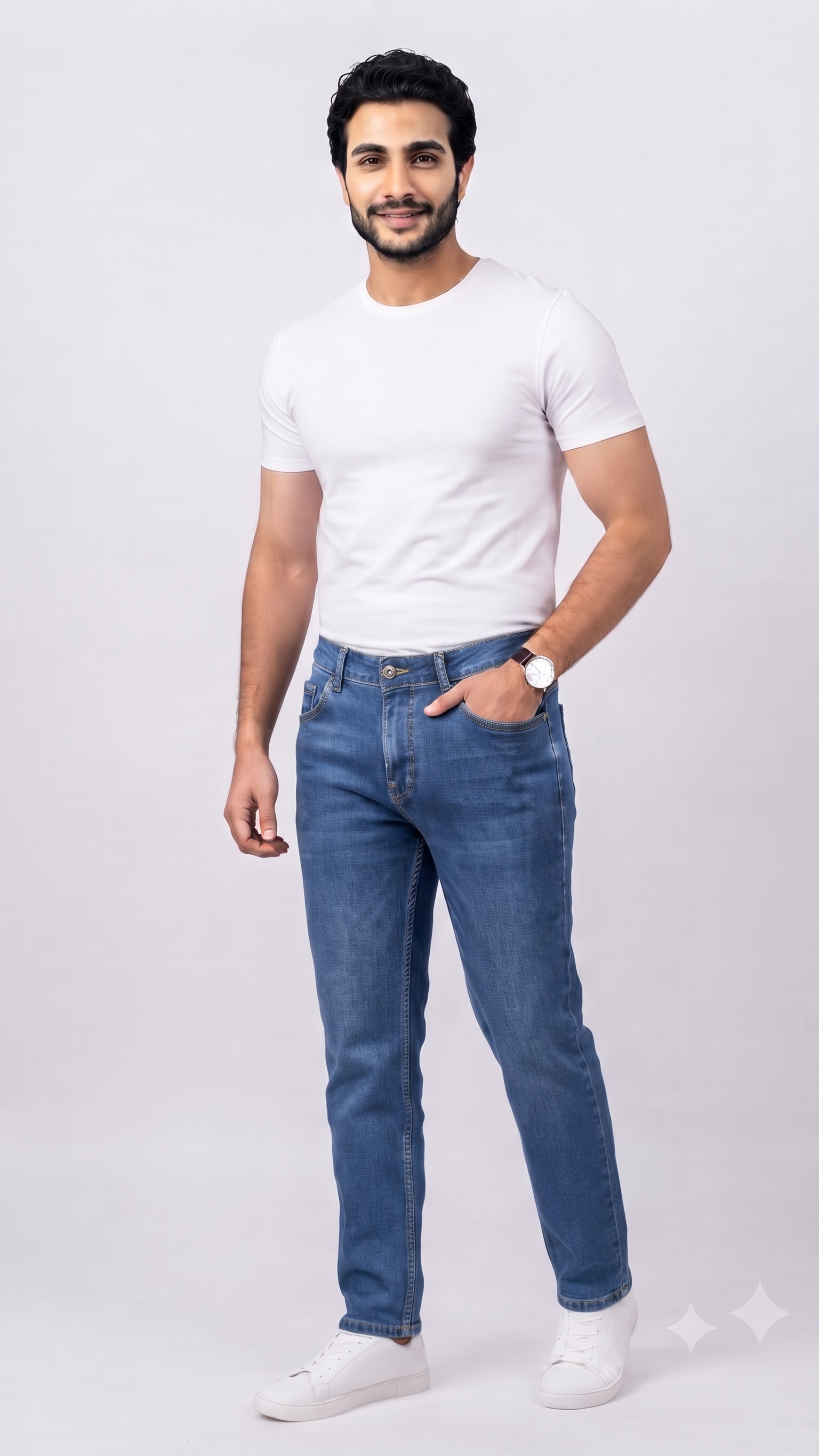 Men Jeans Pant Regular Fit W/5pocket
