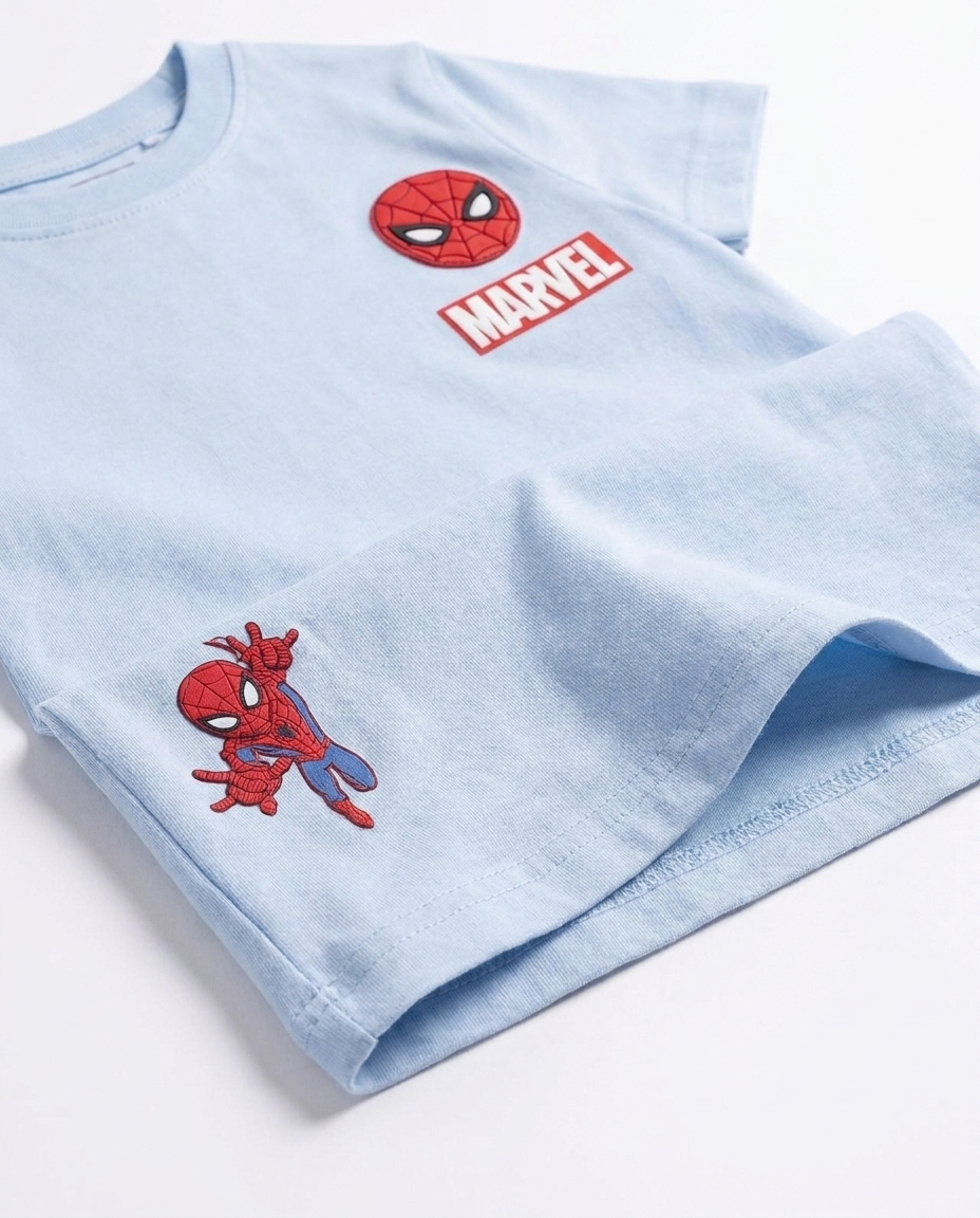 Boys Printed Spider Man Half Sleeves T-shirt