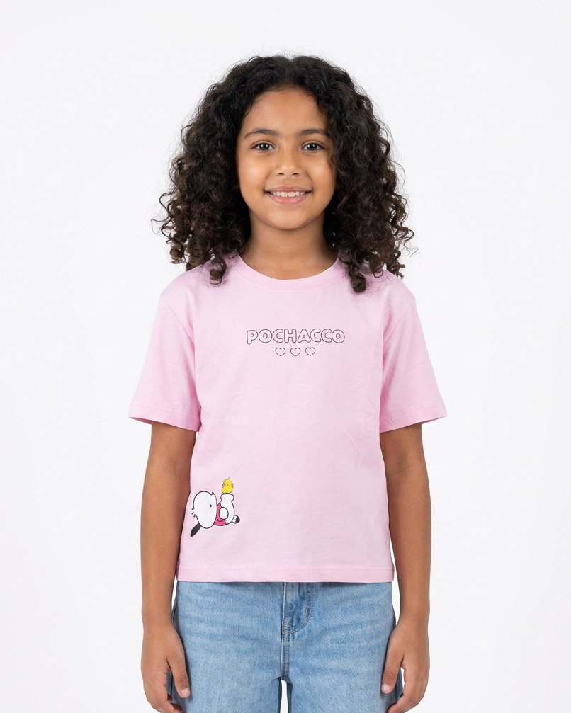 Girls Printed Half Sleeves T-shirt
