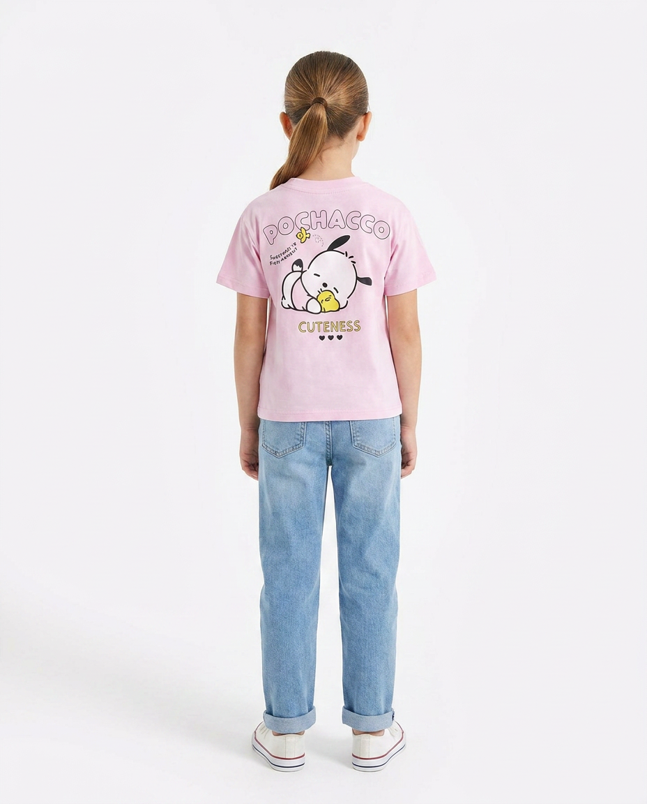Girls Printed Half Sleeves T-shirt