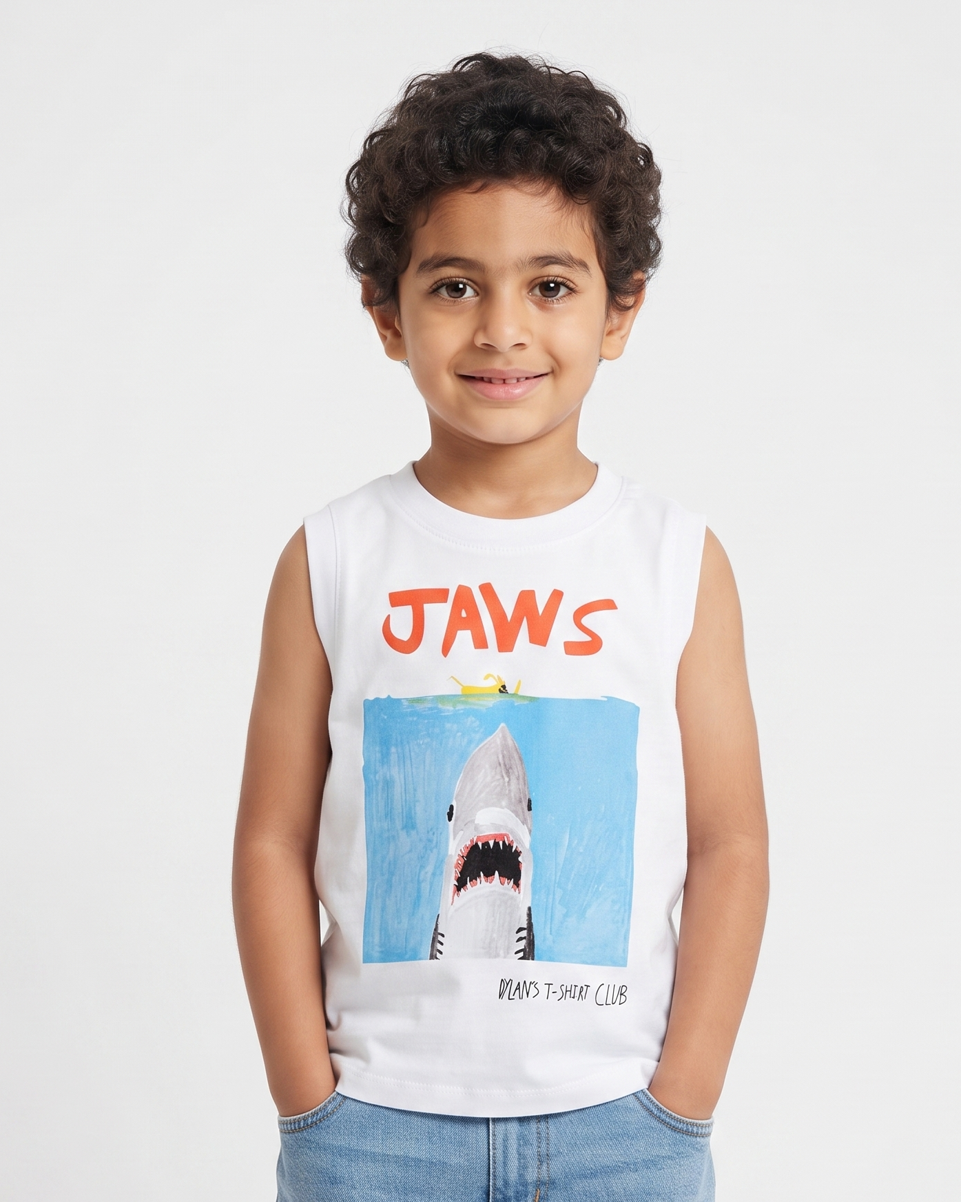 Boys Printed Jaws Cut T-shirt