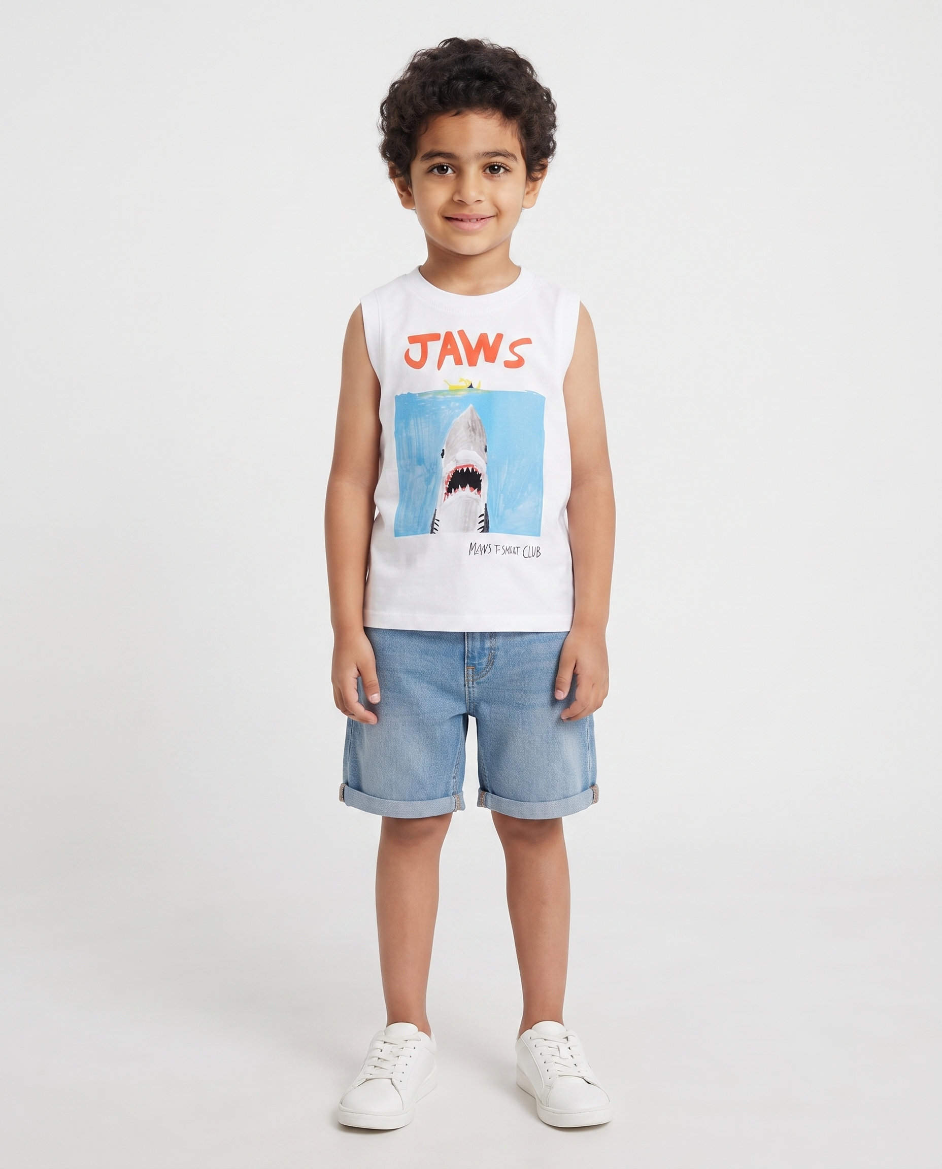 Boys Printed Jaws Cut T-shirt
