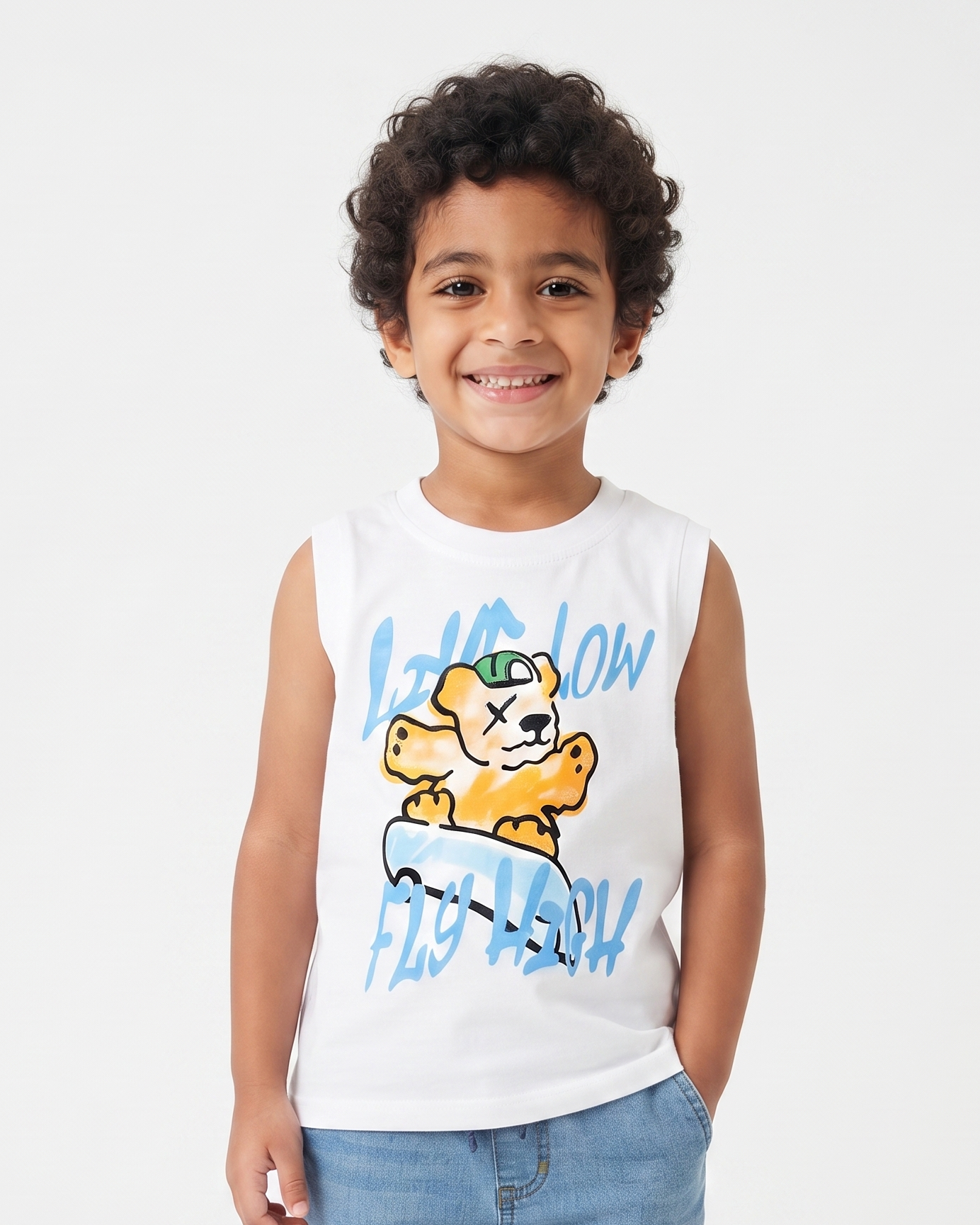 Boys Printed Fly Cut T-shirt