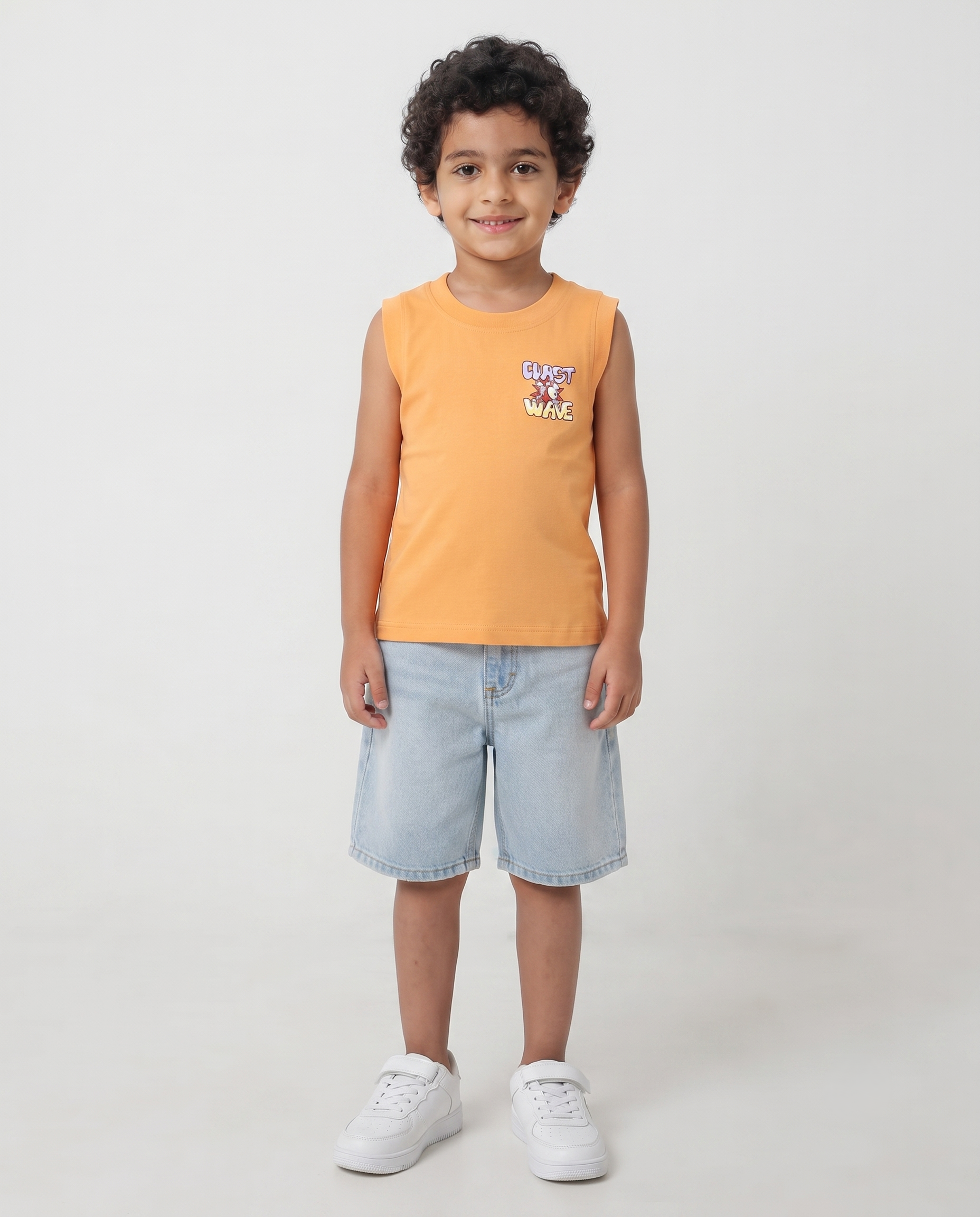 Boys Printed Wave Cut T-shirt