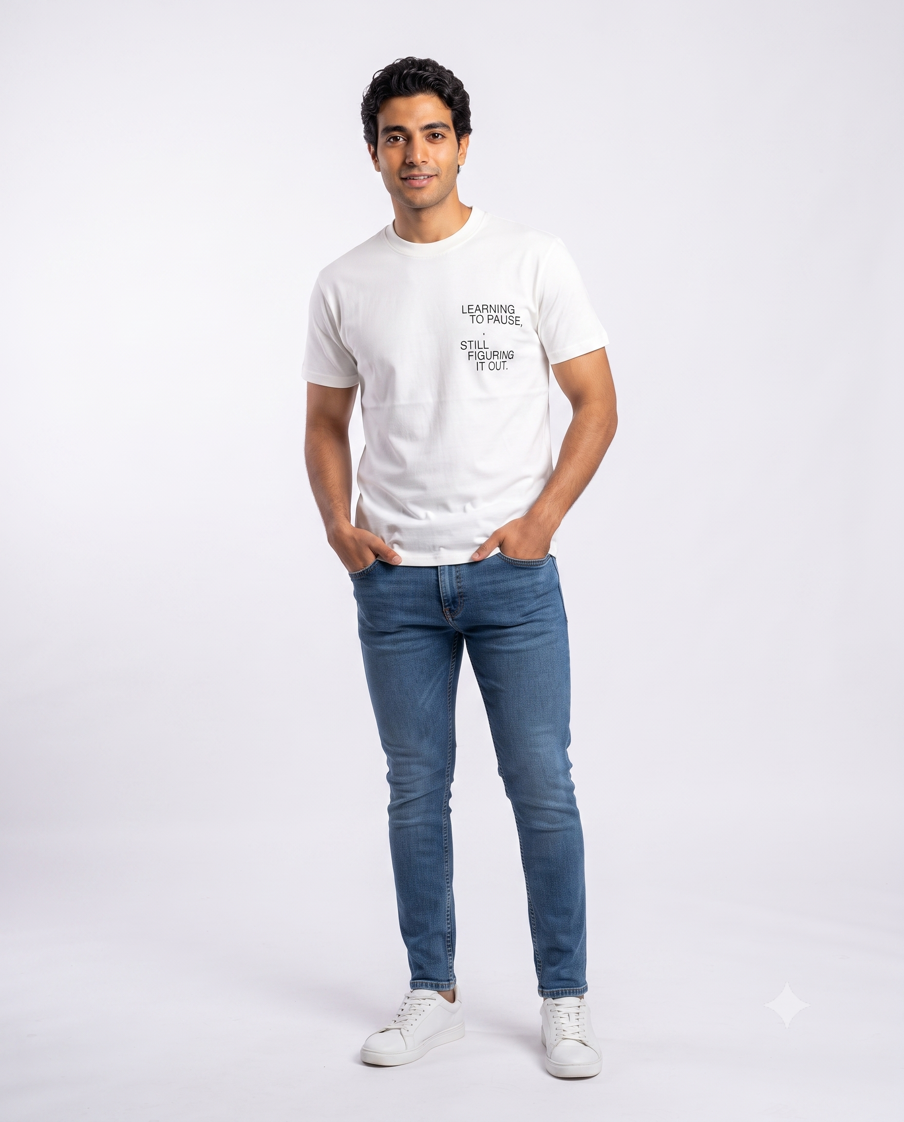 Men Printed Learning Half Sleeves T-shirt