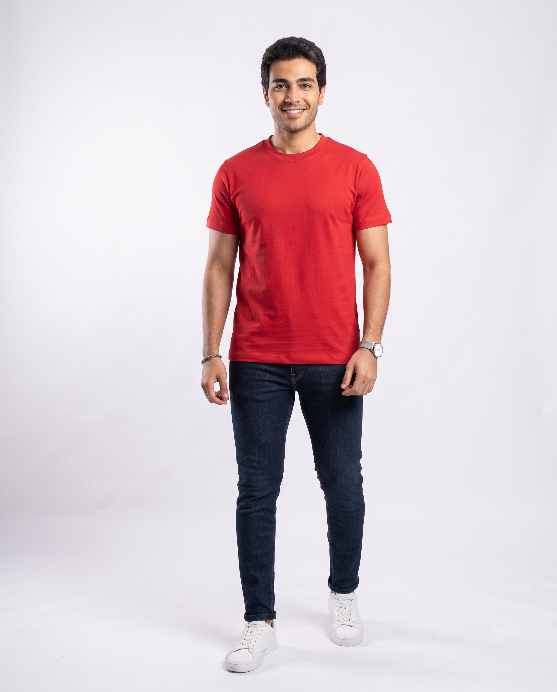 Women Plain Half Sleeves T-shirt