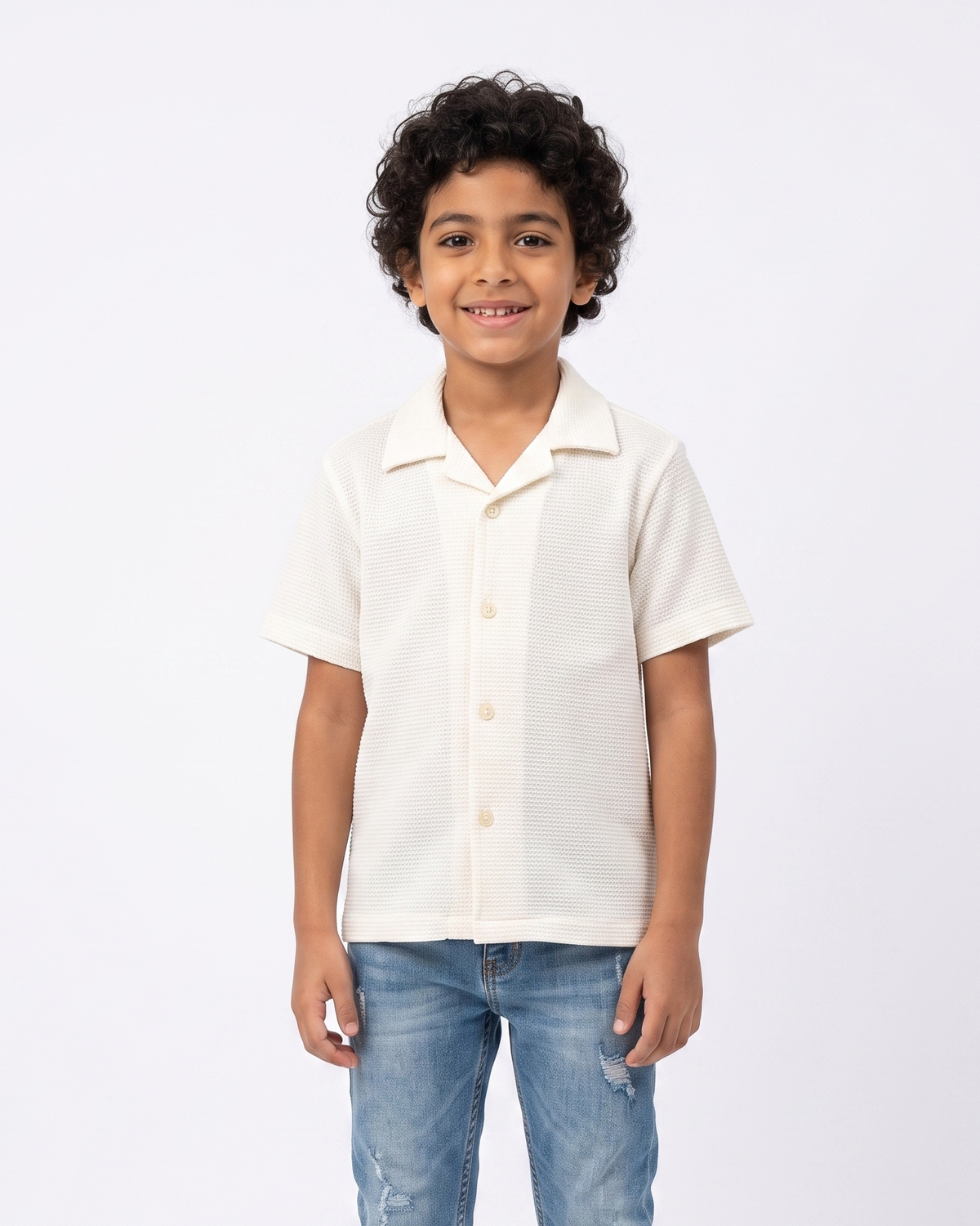 Boys Stripped Half Sleeves Casual Tennis Shirt