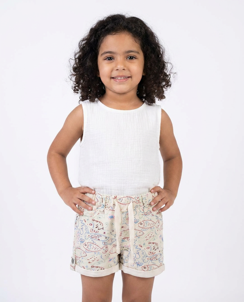Girls Gabardine Short