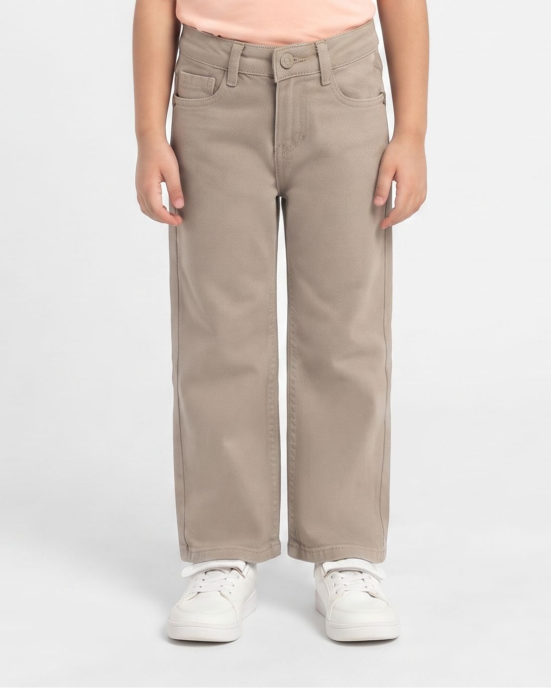 Girls Gabardine Pant Wide Leg Fit