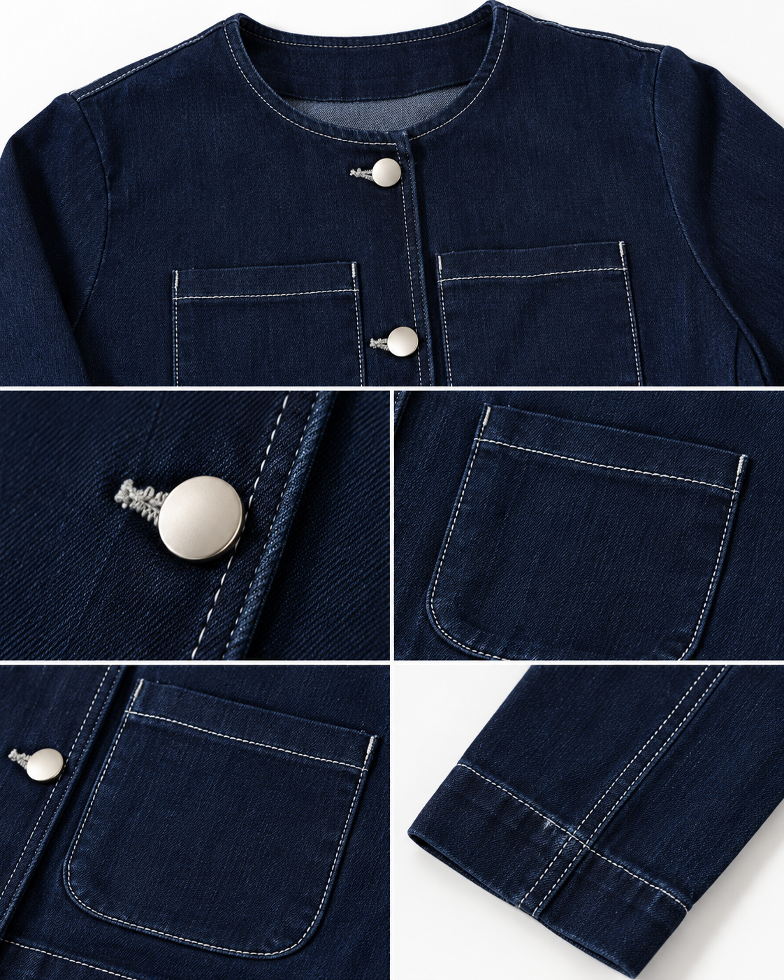 Women Plain 4Pocket Jeans Jacket