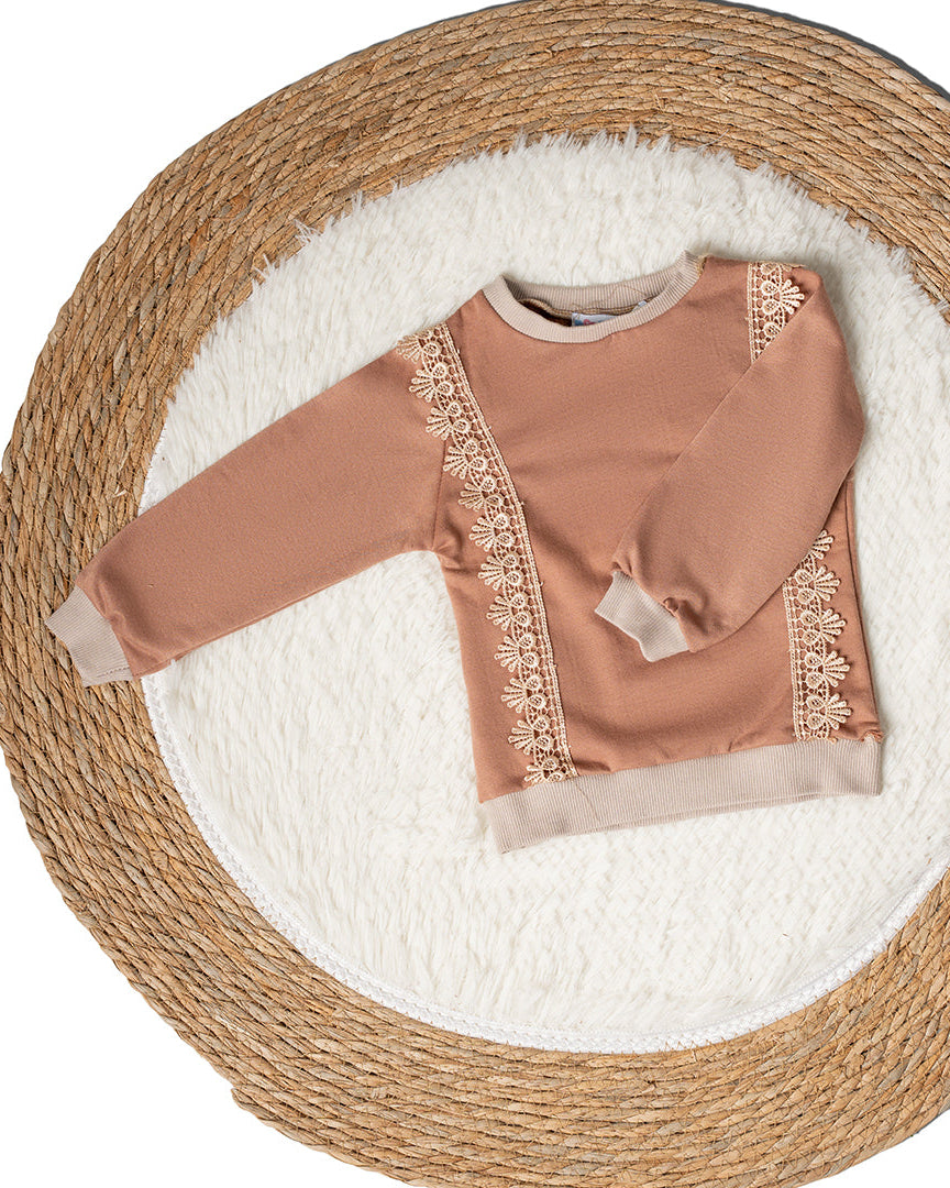 سويت شيرت بيبي بناتي سادة بأكمام طويلة