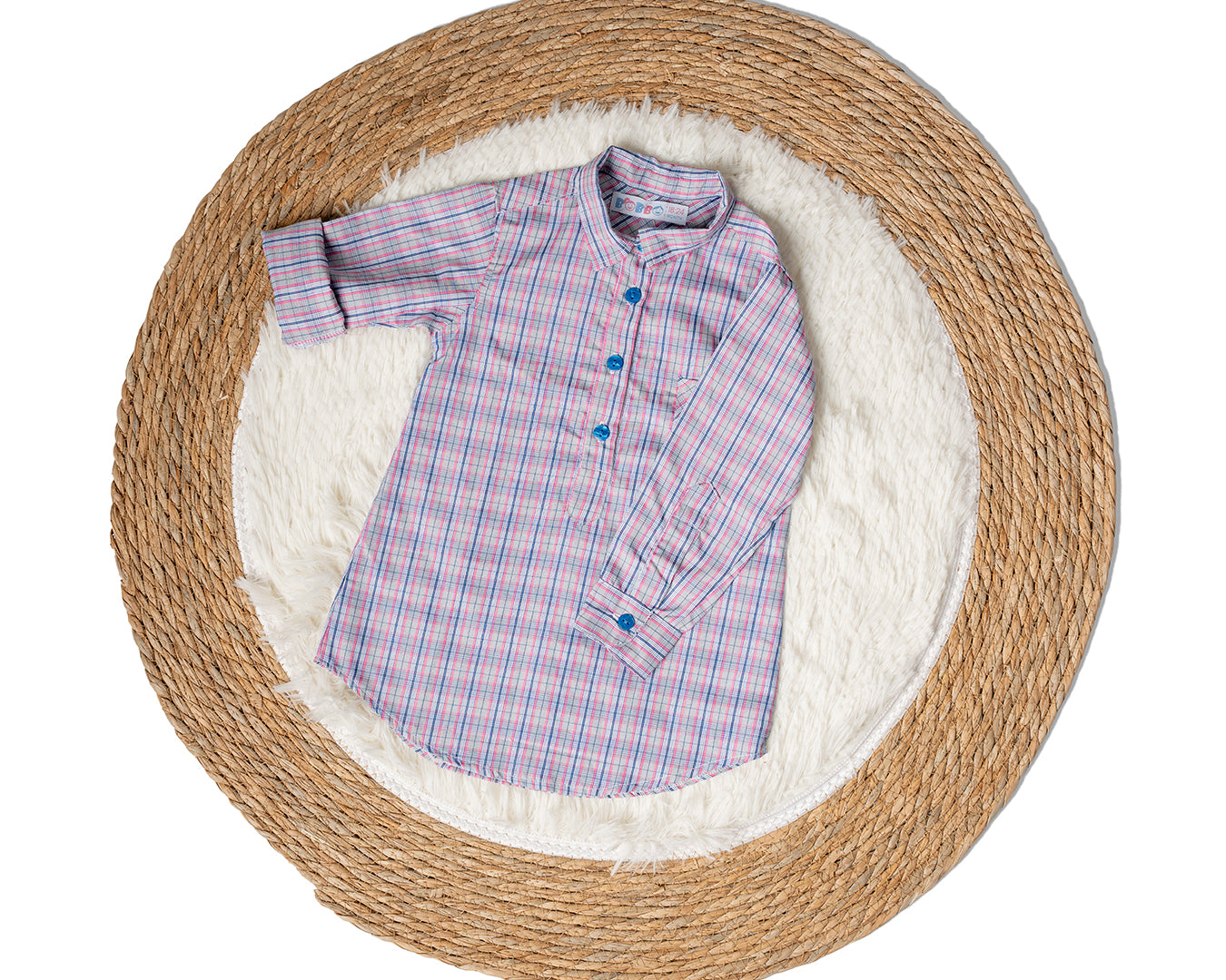 Baby Girl Plaidded Long Sleeves Dress