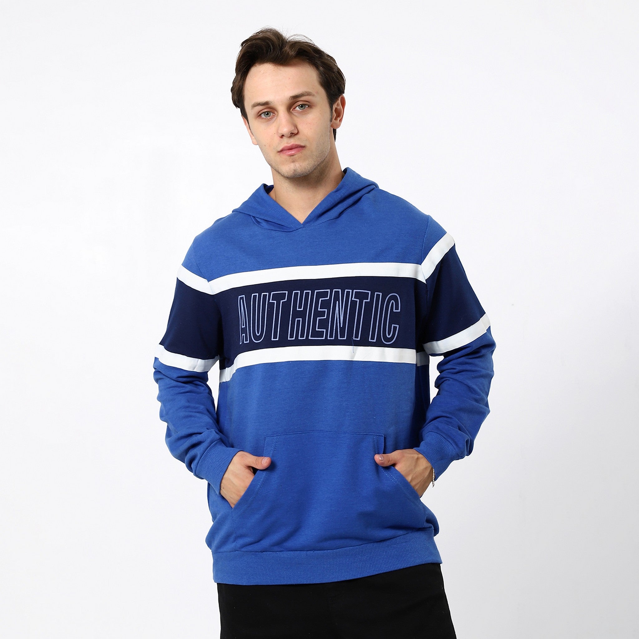 Shades Of Blue Printed Comfy Hoodie