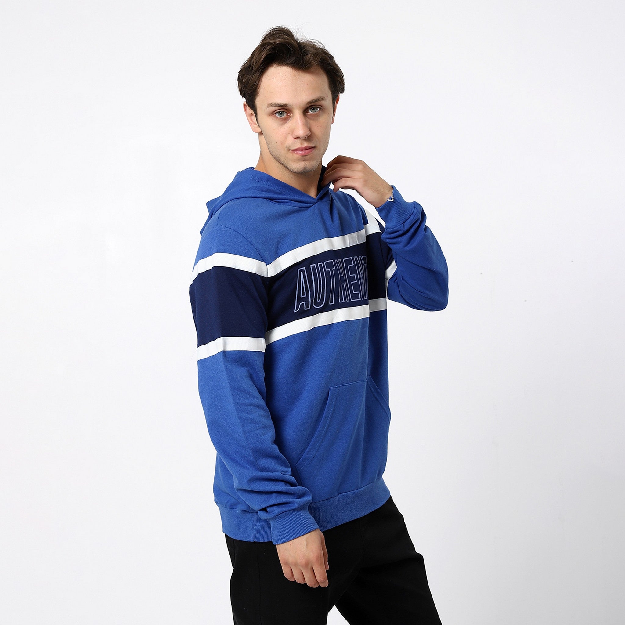 Shades Of Blue Printed Comfy Hoodie