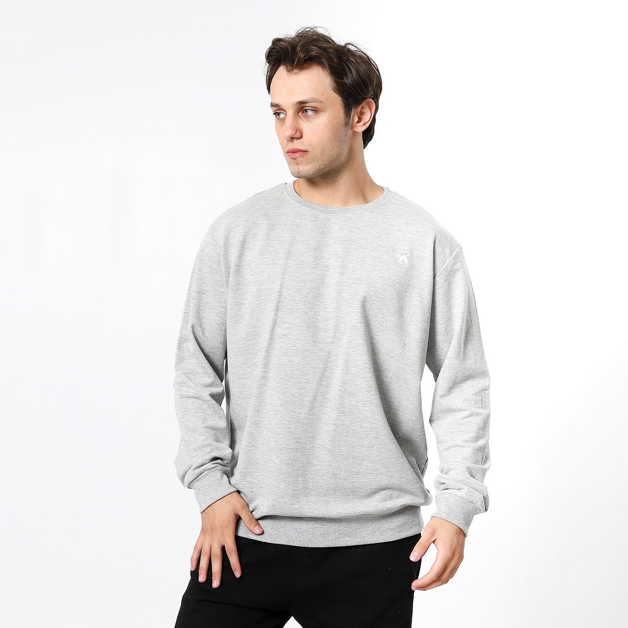 Basic Heather Cloud Grey Sweatshirt