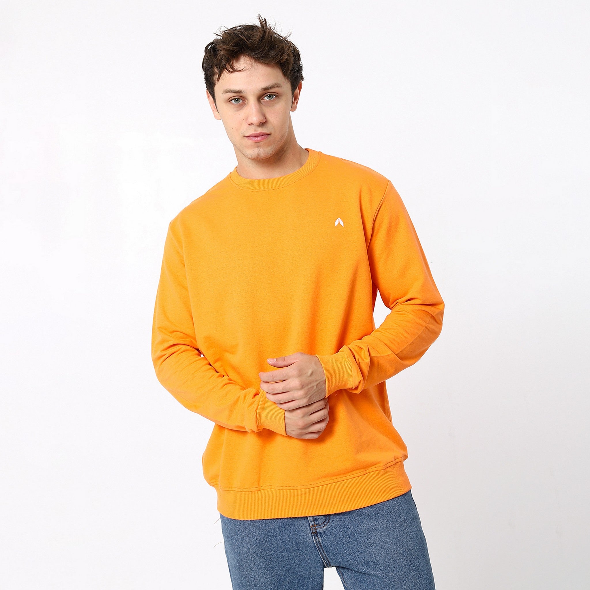 Basic Plain Tiger Orange Sweatshirt